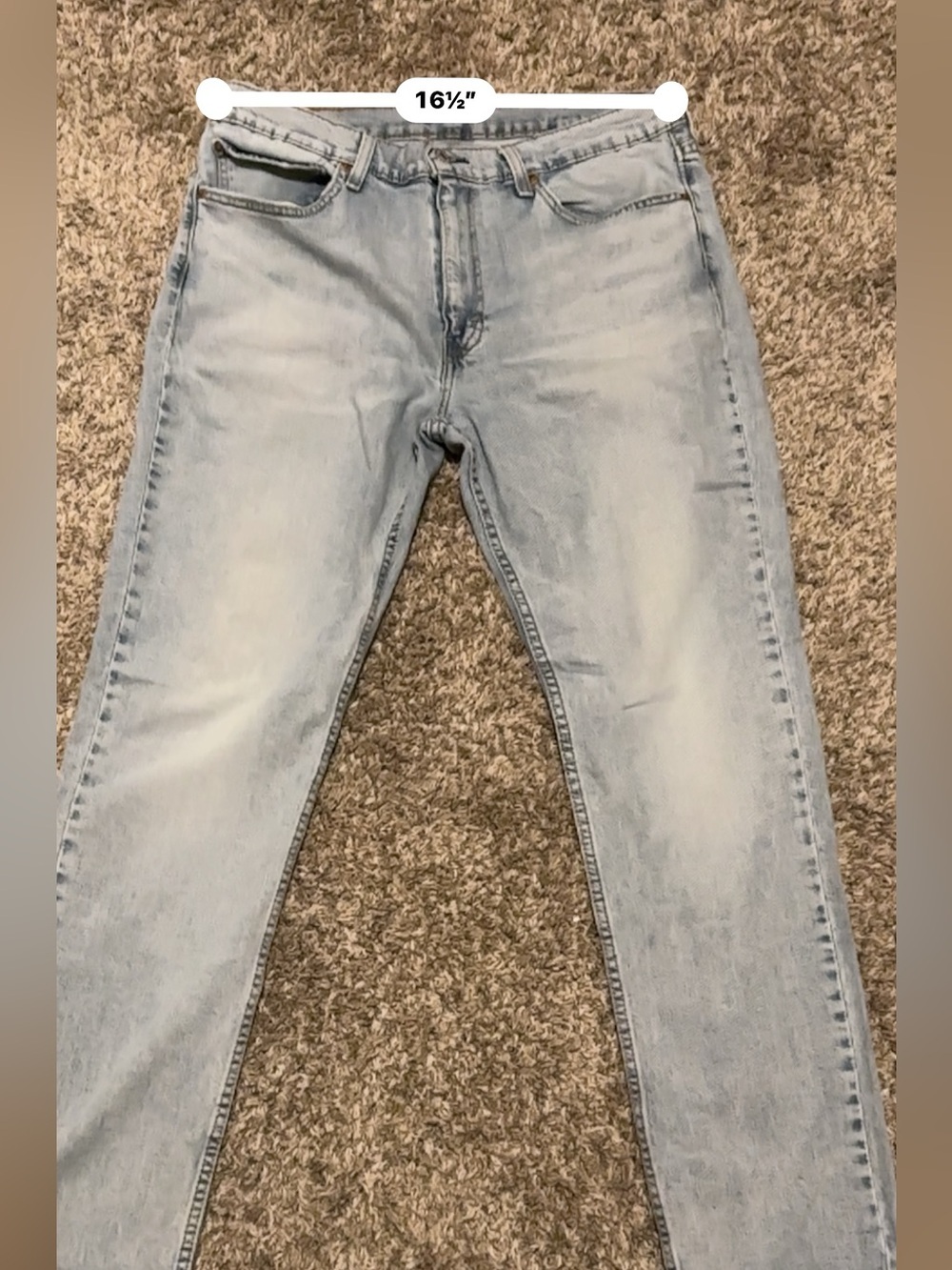Levi's Light Blue slim Leg Men’s Jeans sz36x32 - Picture 9 of 9